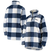 Veste G-III 4Her by Carl Banks bleu marine Seattle Seahawks Sherpa à carreaux pour femme