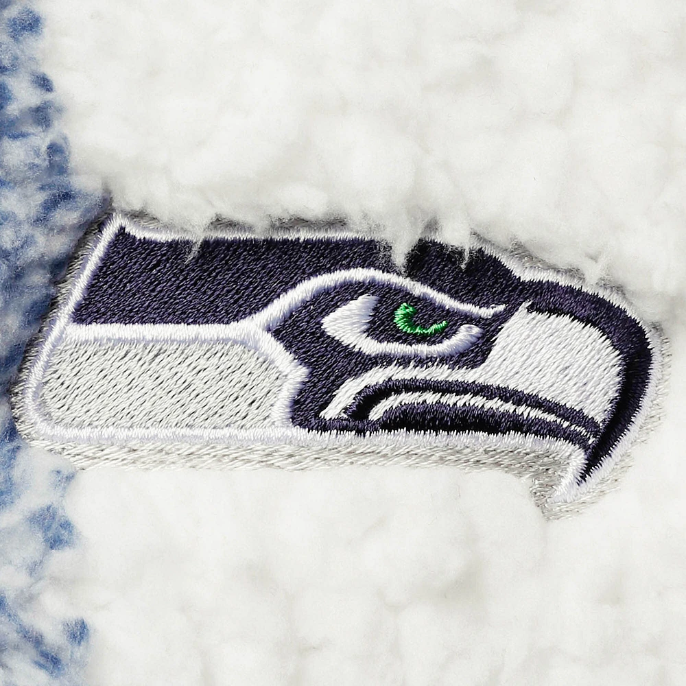 Veste G-III 4Her by Carl Banks bleu marine Seattle Seahawks Sherpa à carreaux pour femme