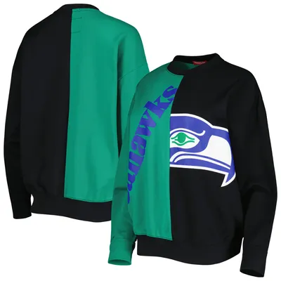 Women's Mitchell & Ness Green/Royal Seattle Seahawks Color Block