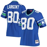 Maillot réplique Mitchell & Ness Steve Largent Royal Seattle Seahawks 1985 Legacy pour femme