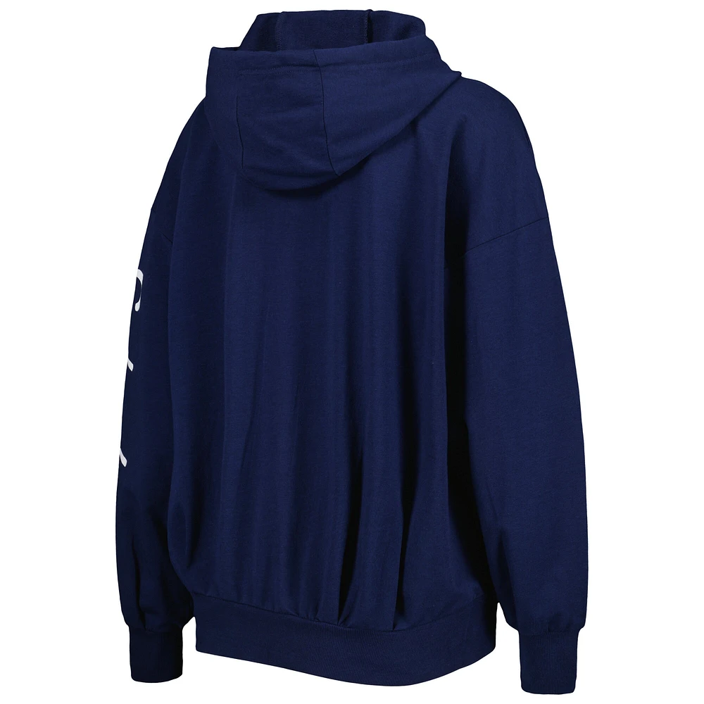 Women's MSX by Michael Strahan College Navy Seattle Seahawks Emerson - Full-Zip Hoodie