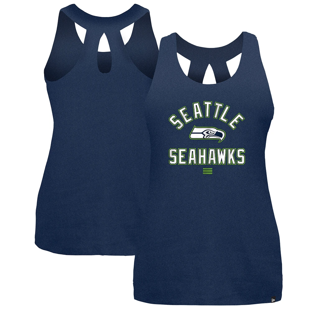 Women's New Era College Navy Seattle Seahawks 2024 NFL Training Camp Tank Top