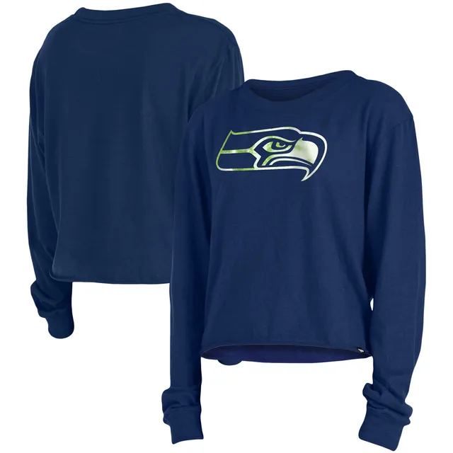 New Era Seattle Seahawks NFL Blue Crew Neck Sweatshirt: