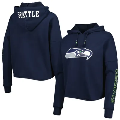 Women's New Era Camo Seattle Seahawks Raglan Full-Zip Hoodie