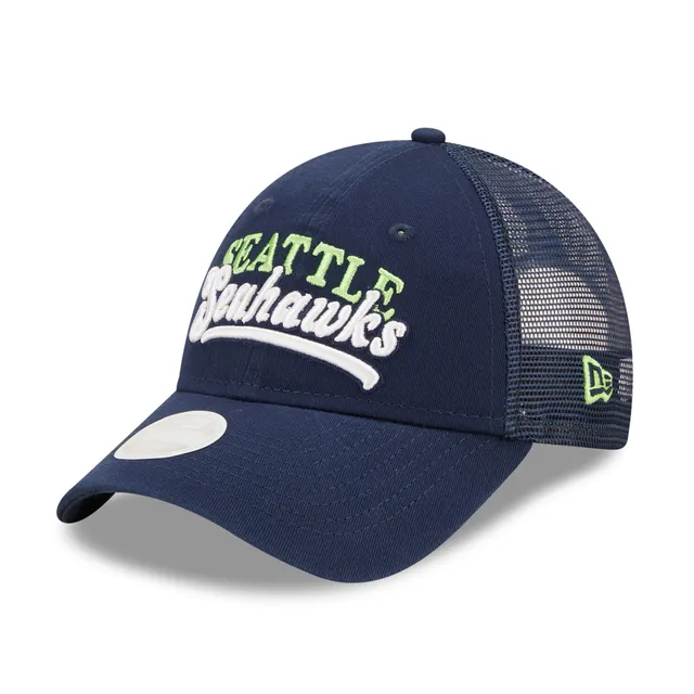 New Era Seattle Seahawks Black Throwback Main 39THIRTY Flex Hat