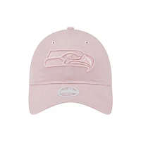 Casquette ajustable Main 9TWENTY rose clair pour femme des Seattle Seahawks de New Era Casquette ajustable Main 9TWENTY