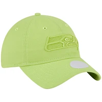 Women's New Era Neon Green Seattle Seahawks Color Pack Brights 9TWENTY Adjustable Hat