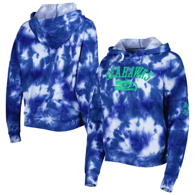 Women's New Era Royal Indianapolis Colts Cloud Dye Fleece Pullover Hoodie