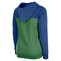 Women's New Era Royal Seattle Seahawks Color-Block Full-Zip Hoodie