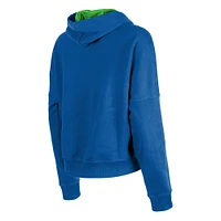 Sweat à capuche manches longues et col rond Royal Seattle Seahawks de New Era pour femme