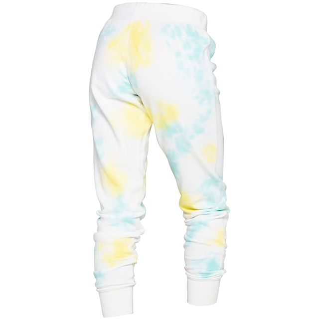 Pantalon de survêtement Seattle Seahawks Ice-Dye New Era pour femme, blanc/menthe