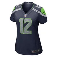 Maillot de joueur Nike 12s Seattle Seahawks pour femme, bleu marine