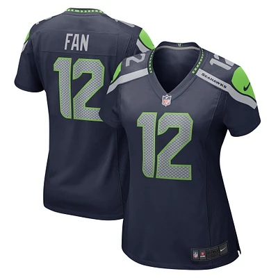 Maillot de joueur Nike 12s Seattle Seahawks pour femme, bleu marine