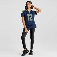 Maillot de joueur Nike 12s Seattle Seahawks pour femme, bleu marine