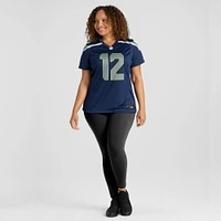 Maillot de joueur Nike 12s Seattle Seahawks pour femme, bleu marine