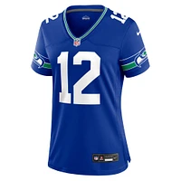 Maillot de joueur Nike 12s Royal Seattle Seahawks pour femme