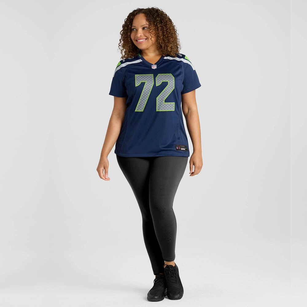 Maillot de match d'équipe Nike Abraham Lucas College Navy Seattle Seahawks pour femme