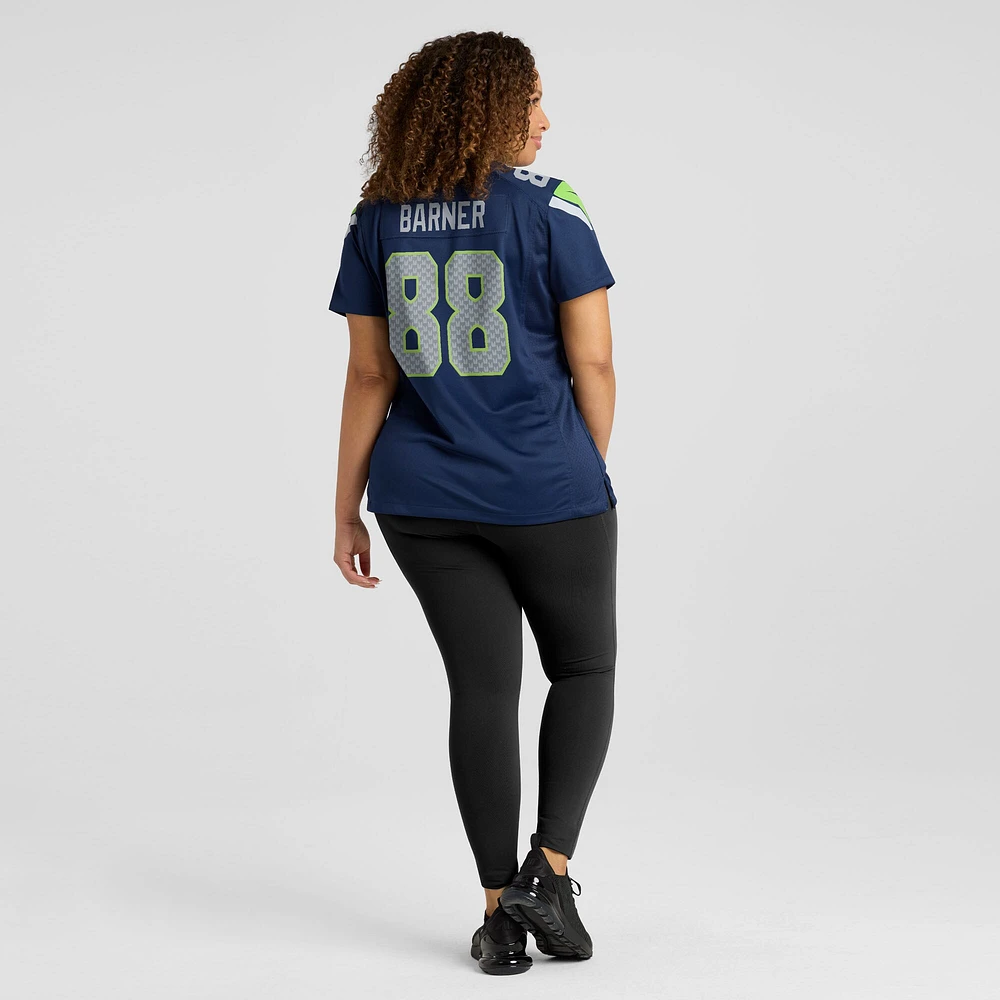 Maillot de match Nike A.J. Barner bleu marine pour femme des Seattle Seahawks