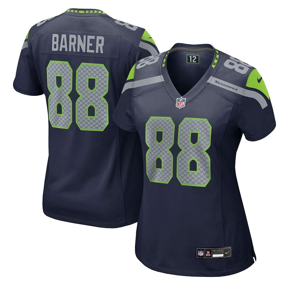 Maillot de match Nike A.J. Barner bleu marine pour femme des Seattle Seahawks