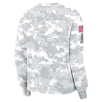 Women's Nike Arctic Camo Seattle Seahawks 2024 Salute To Service Performance Long Sleeve T-Shirt