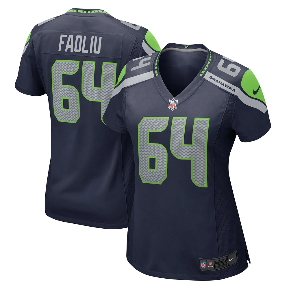 Women's Nike Austin Faoliu College Navy Seattle Seahawks  Game Jersey