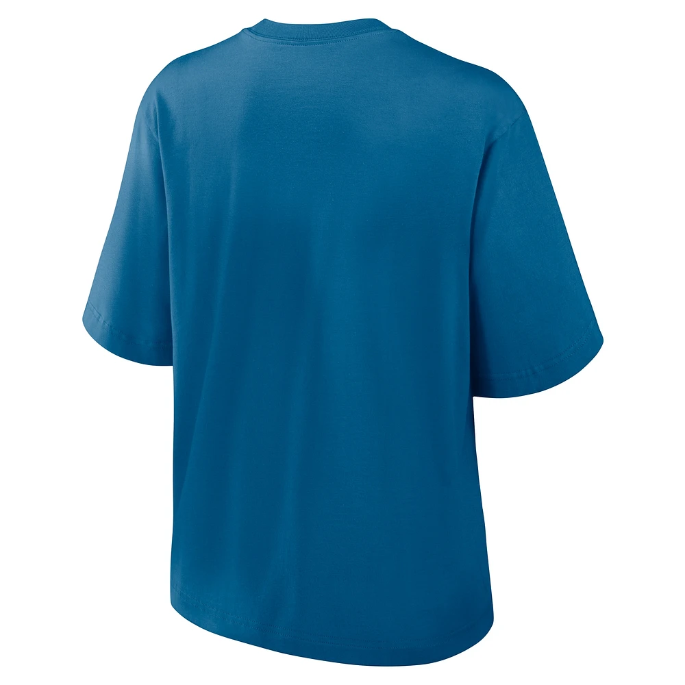 Women's Nike Blue Seattle Seahawks Glory Arch Boxy T-Shirt