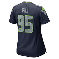 Women's Nike Brandon Pili  College Navy Seattle Seahawks Team Game Jersey