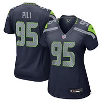 Women's Nike Brandon Pili  College Navy Seattle Seahawks Team Game Jersey