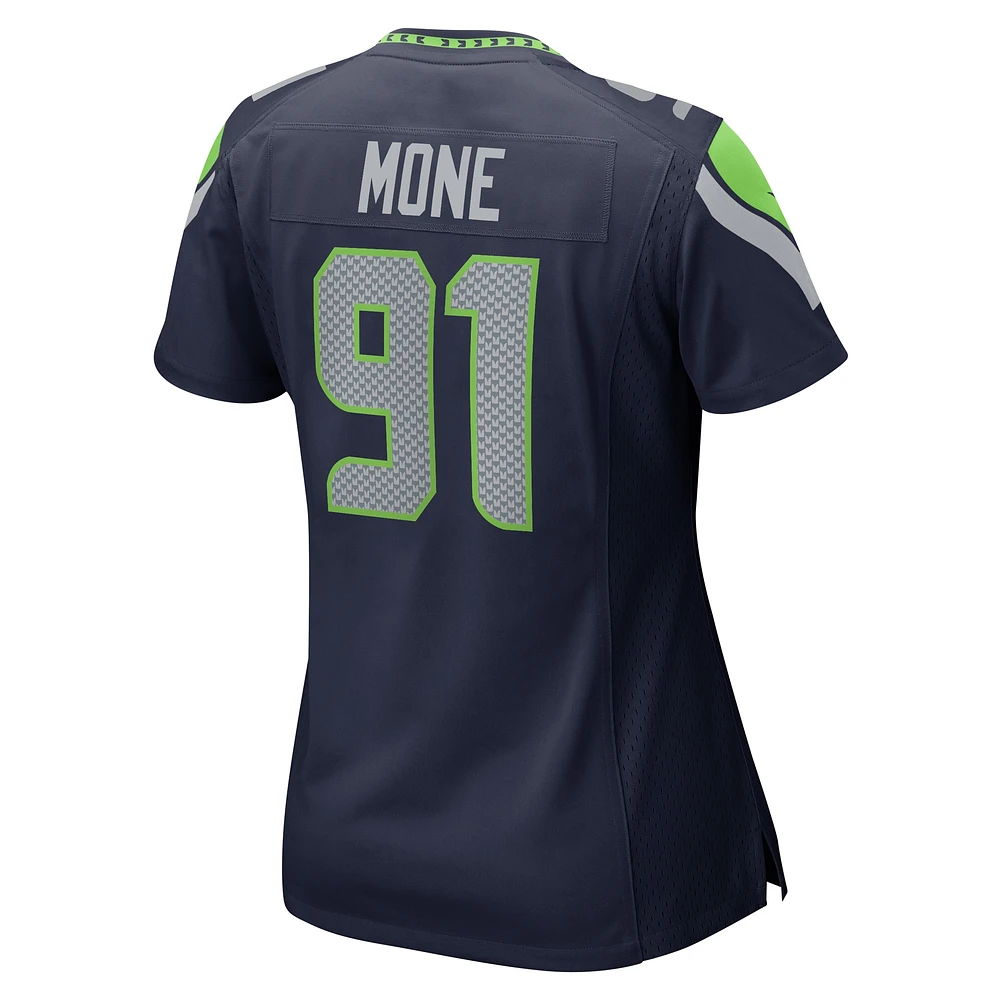 Maillot de match Nike Bryan Mone pour femmes, bleu marine, Seattle Seahawks