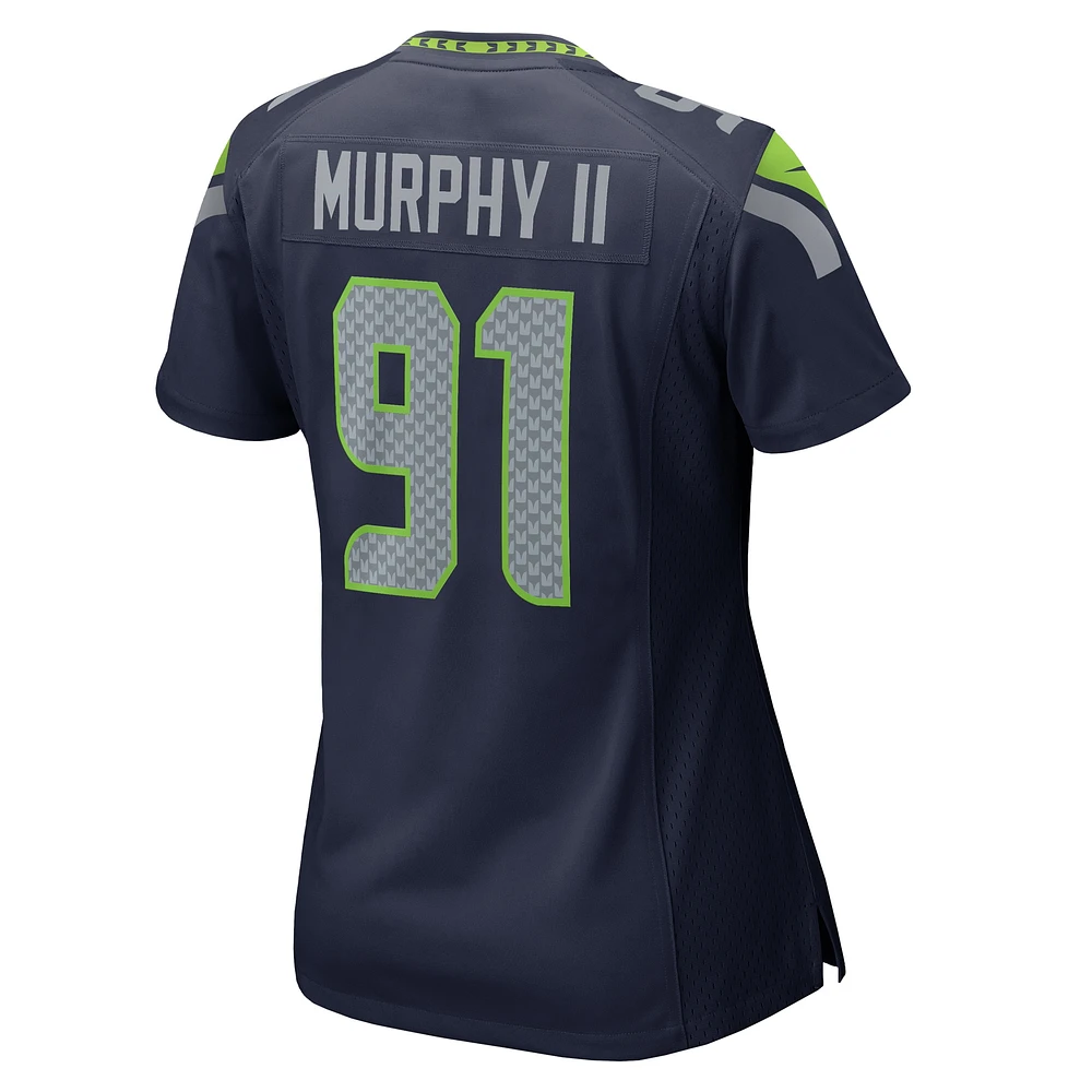 Maillot de match Nike Byron Murphy II College Navy pour femme des Seattle Seahawks