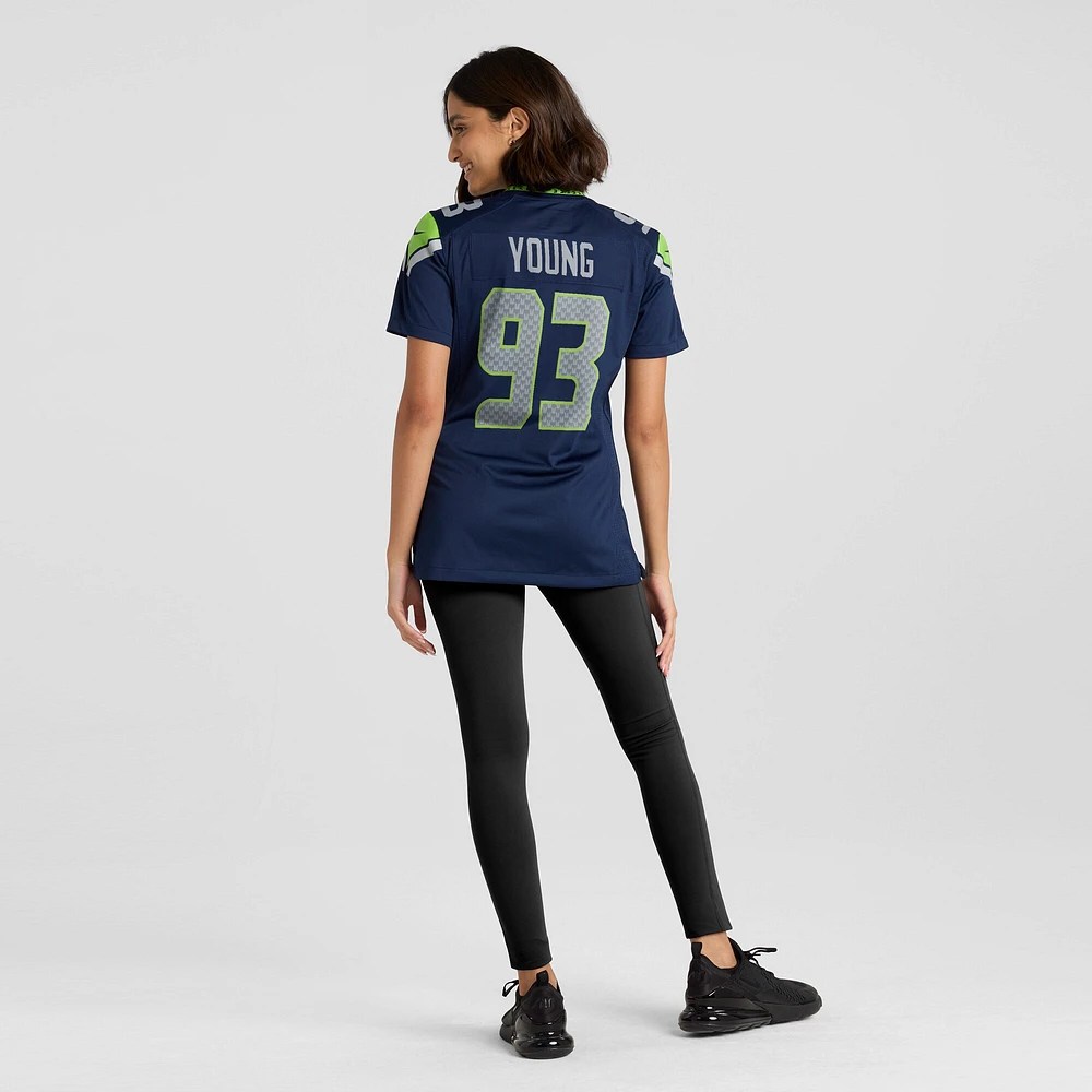 Maillot de match Nike Cameron Young College Navy Seattle Seahawks pour femme