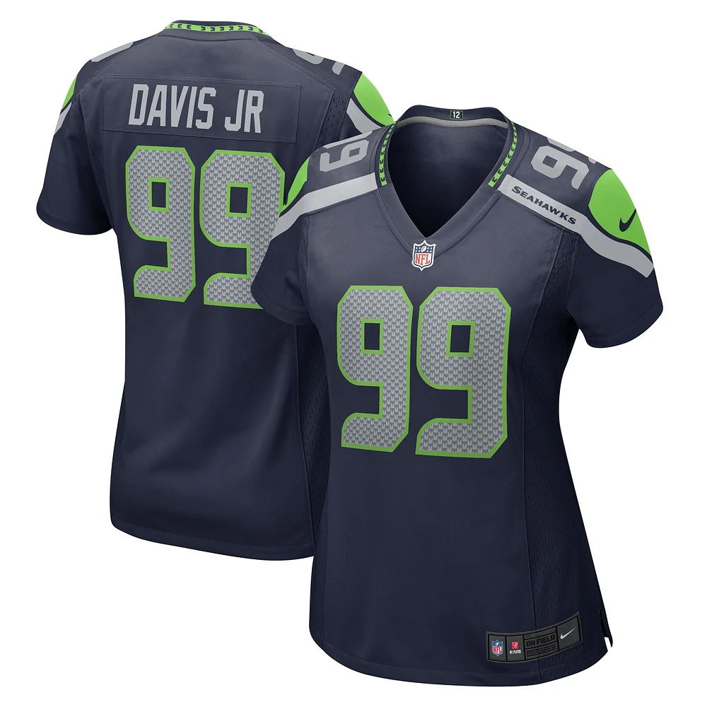 Maillot de match Nike Carl Davis Jr. pour femme, bleu marine, Seattle Seahawks