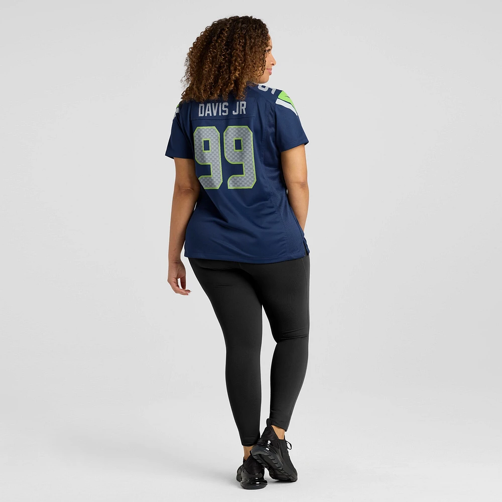 Maillot de match Nike Carl Davis Jr. pour femme, bleu marine, Seattle Seahawks