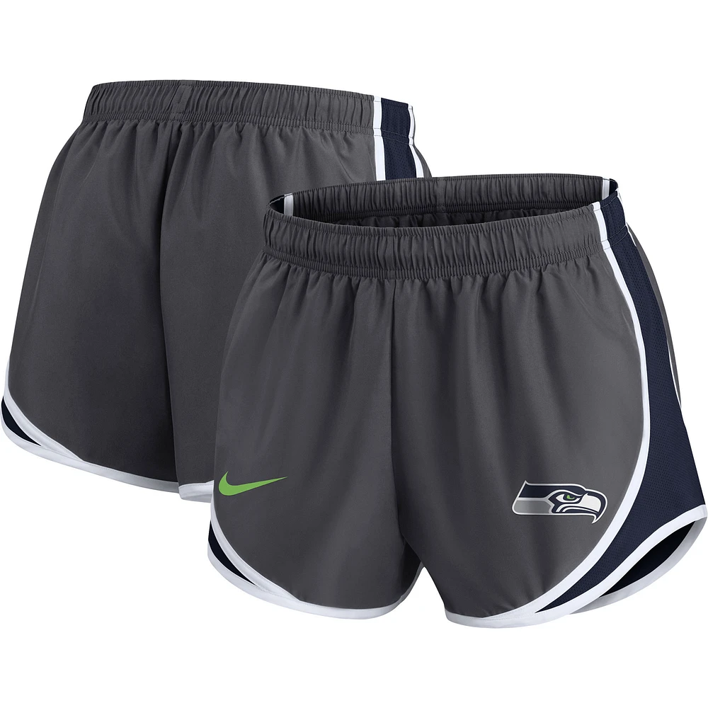 Nike Charcoal Seattle Seahawks Tempo Performance pour femme - Short