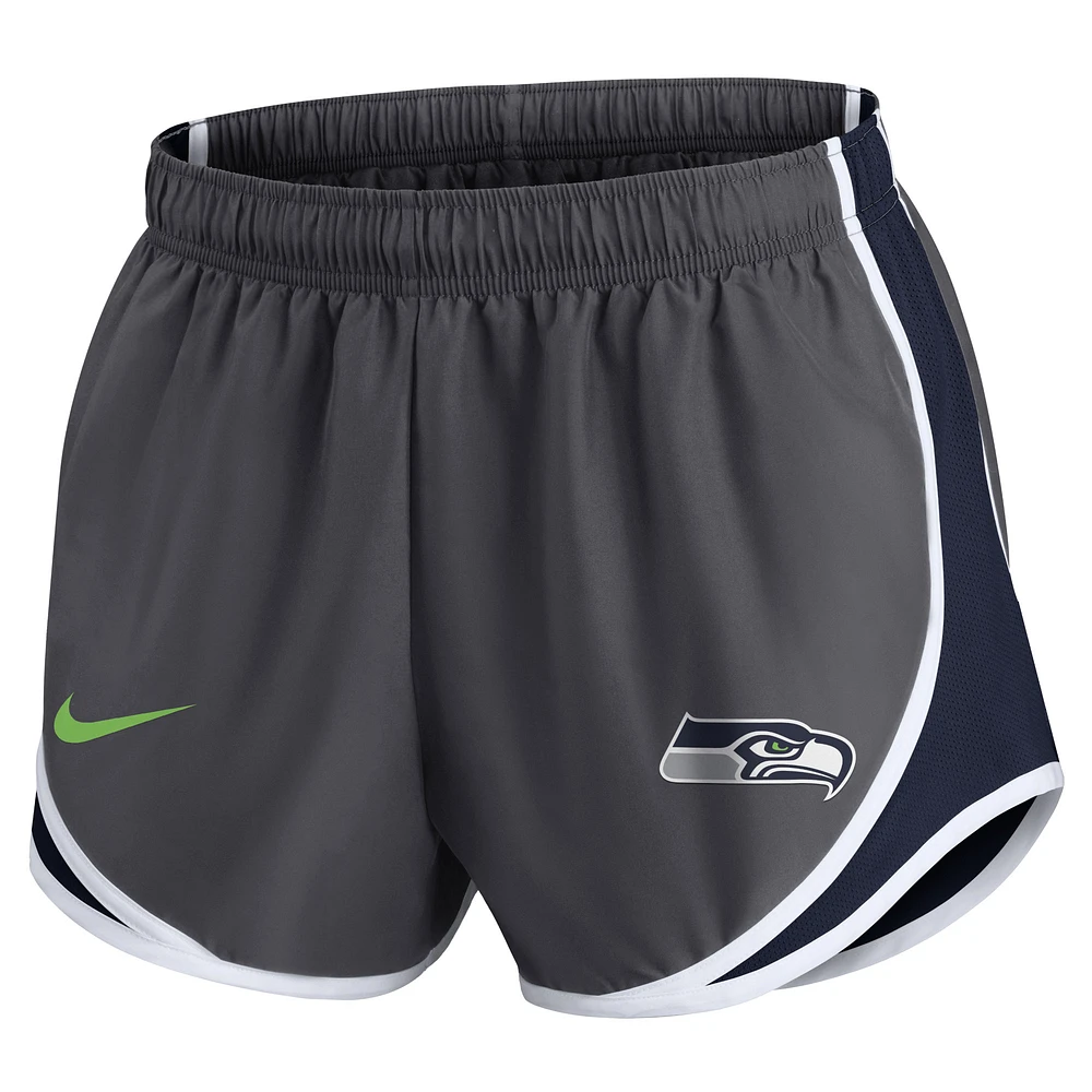 Nike Charcoal Seattle Seahawks Tempo Performance pour femme - Short