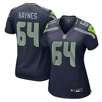 Maillot de match d'équipe Nike Christian Haynes College Navy Seattle Seahawks pour femme