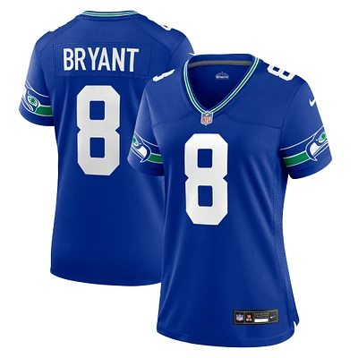 Maillot de match joueur Nike Coby Bryant Royal Seattle Seahawks Throwback pour femme