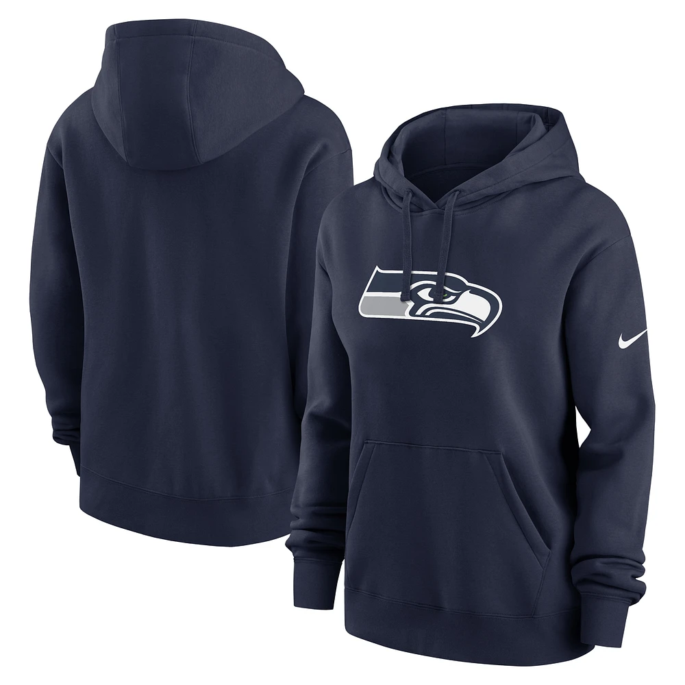 Sweat à capuche en polaire Nike College Navy Seattle Seahawks Club pour femme