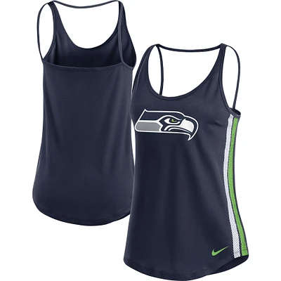 Women's Nike College Navy Seattle Seahawks Fashion Performance Tank Top