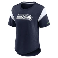 Women's Nike College Navy Seattle Seahawks Primary Logo Slub - Fashion Top