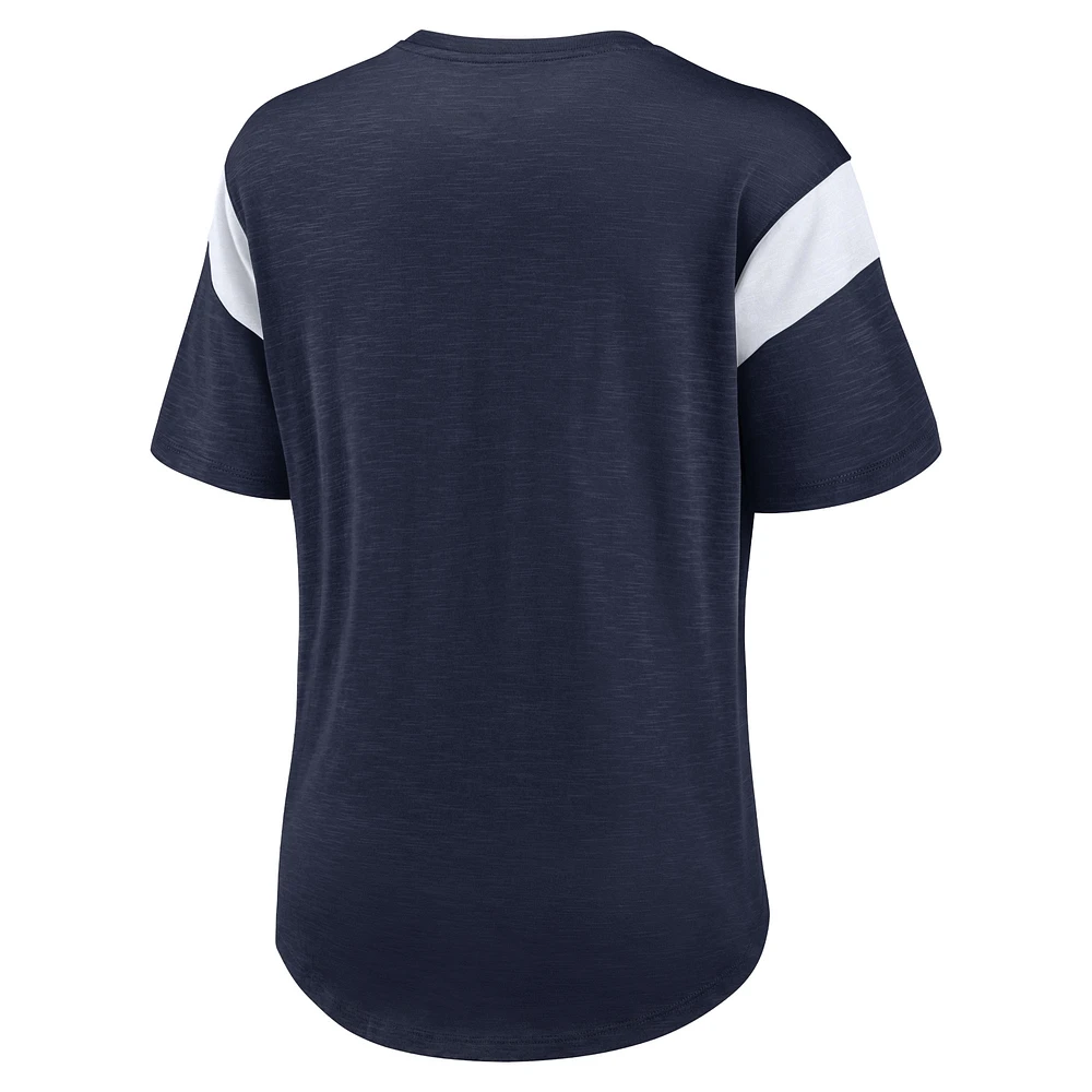 Women's Nike College Navy Seattle Seahawks Primary Logo Slub - Fashion Top