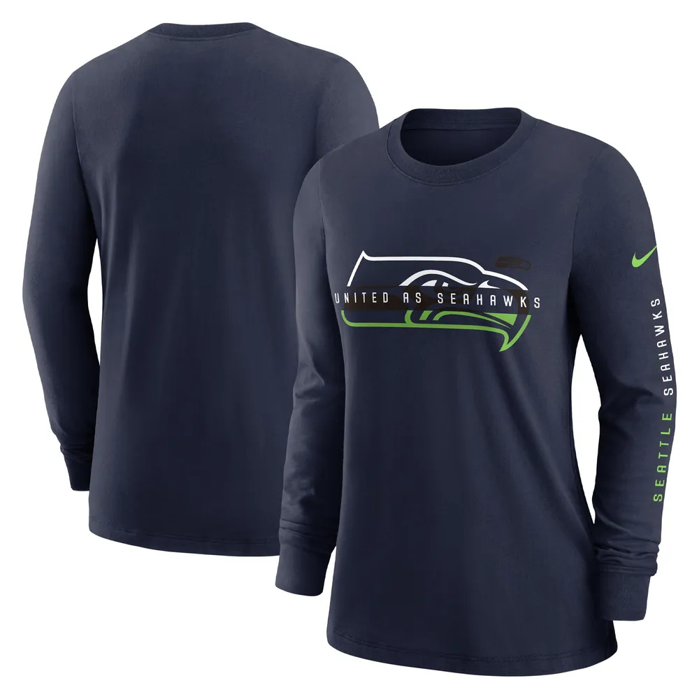 Lids Seattle Seahawks Nike Women's Prime Split Long Sleeve T-Shirt -  College Navy