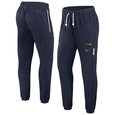 Women's Nike College Navy Seattle Seahawks Sideline Performance Jogger Pants