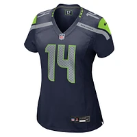 Maillot de jeu d'équipe Nike DK Metcalf College Navy Seattle Seahawks pour femme