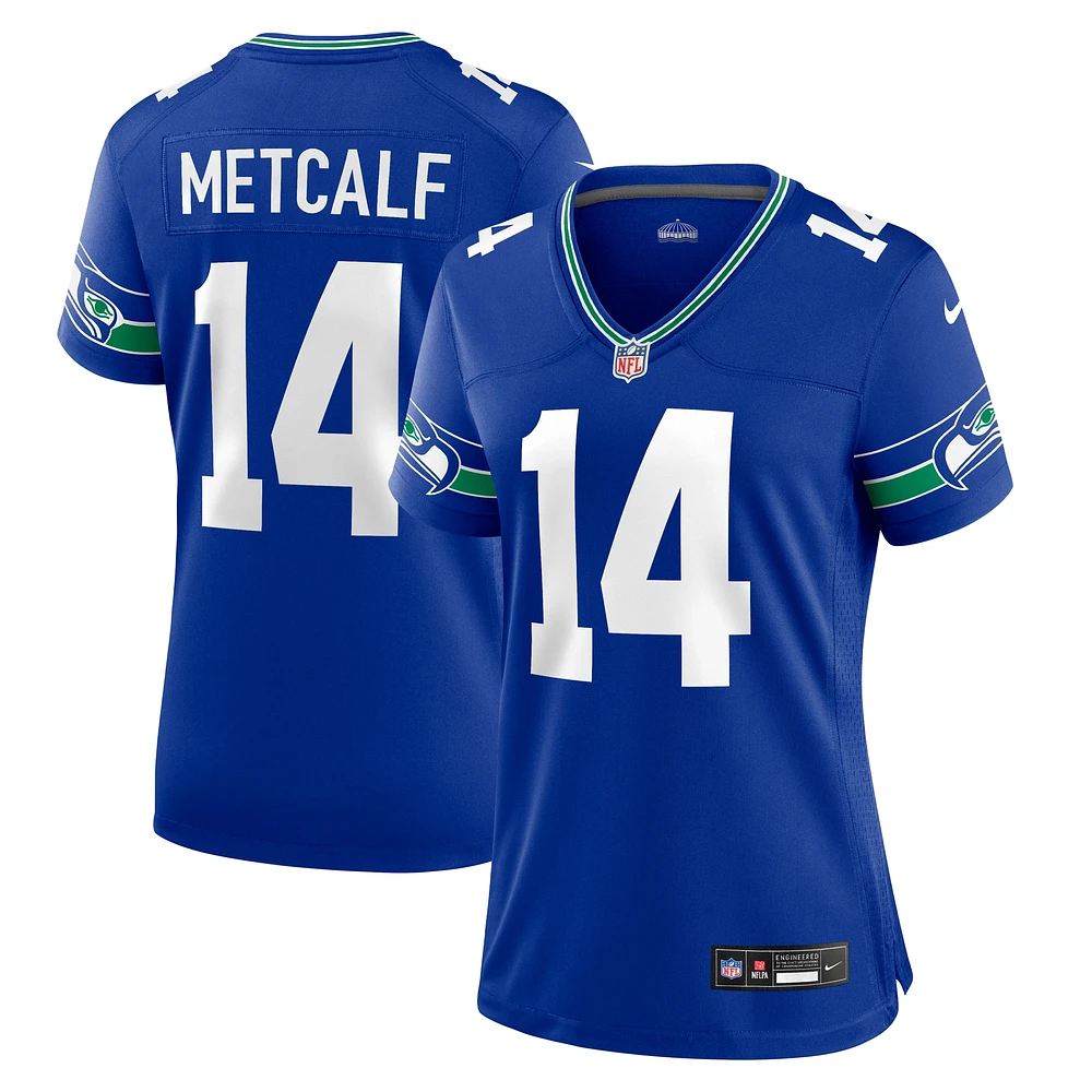 Maillot de joueur Nike DK Metcalf Royal Seattle Seahawks pour femme