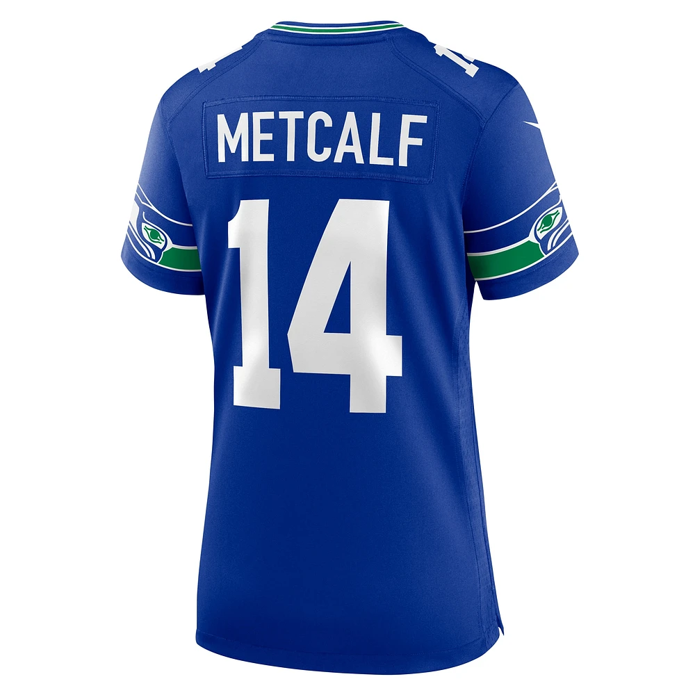 Maillot de joueur Nike DK Metcalf Royal Seattle Seahawks pour femme