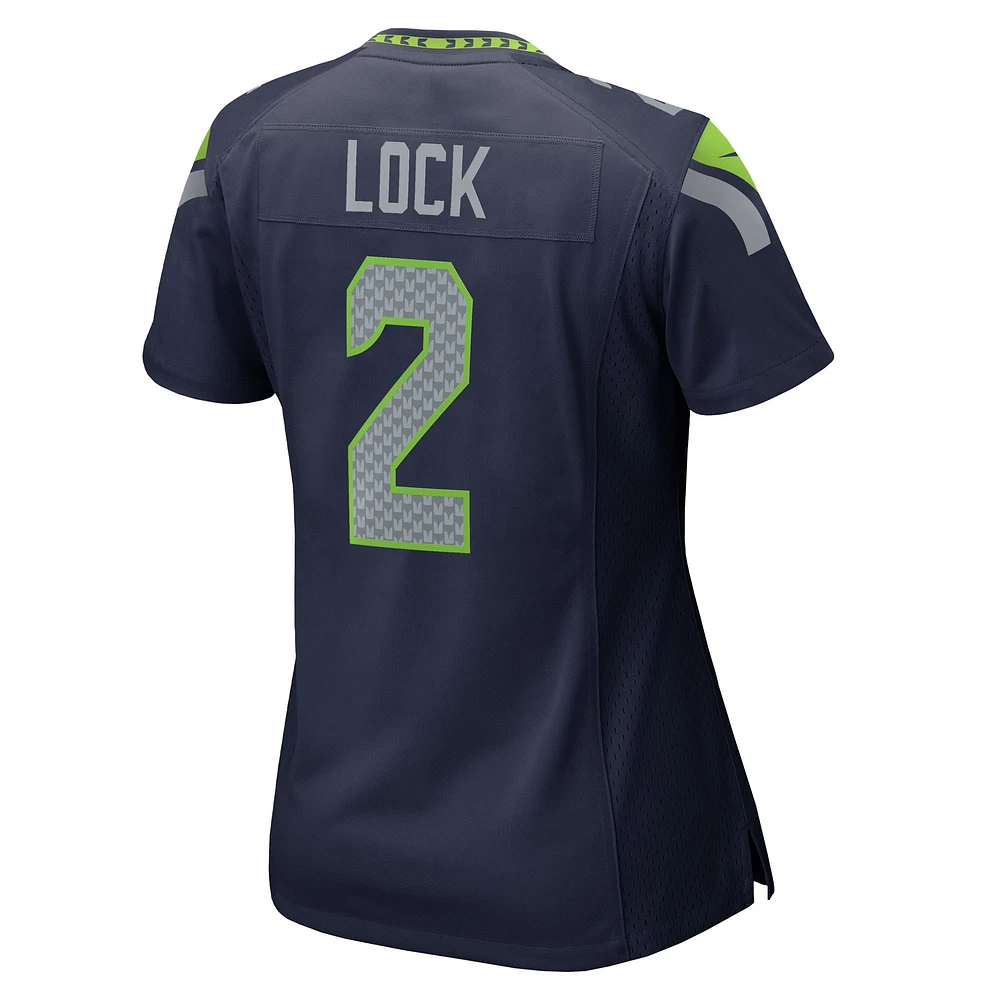 Women's Nike Drew Lock  College Navy Seattle Seahawks Team Game Jersey