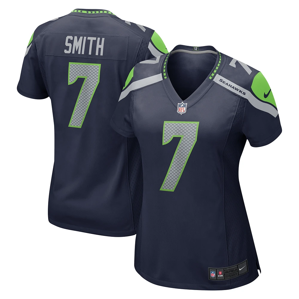 Maillot de joueur Nike Geno Smith des Seattle Seahawks pour femme, bleu marine