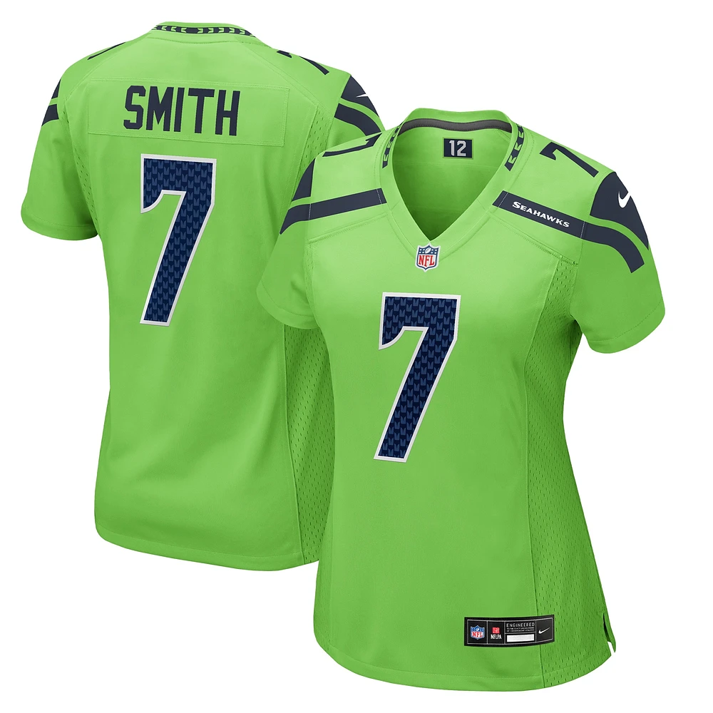 Maillot de match Nike Geno Smith vert Seattle Seahawks pour femme