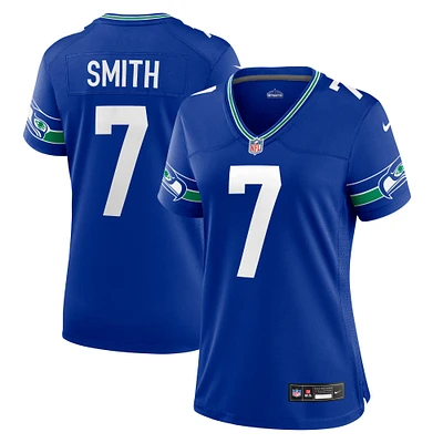 Maillot de joueur Nike Geno Smith Royal Seattle Seahawks pour femme